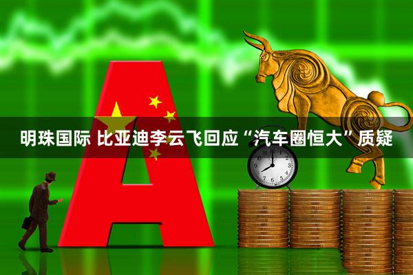 明珠国际 比亚迪李云飞回应“汽车圈恒大”质疑