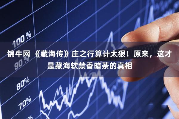 锦牛网 《藏海传》庄之行算计太狠！原来，这才是藏海软禁香暗荼的真相